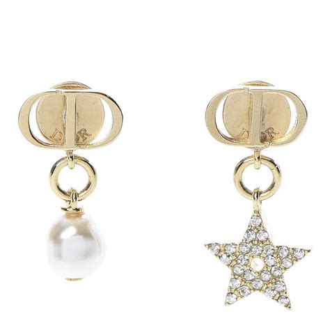 dior pearl star earrings|christian mise en Dior earrings.